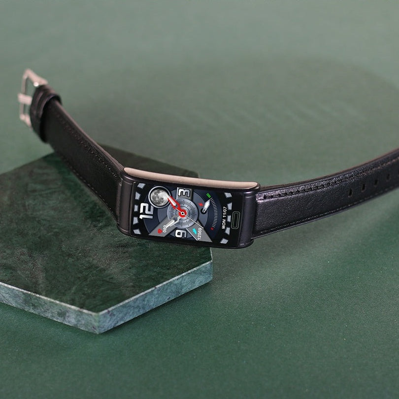 ZLEGANZ Smart Armband 3-Kanal-EKG Blutdruck Blutsauerstoff Blutzucker Schlaferkennung