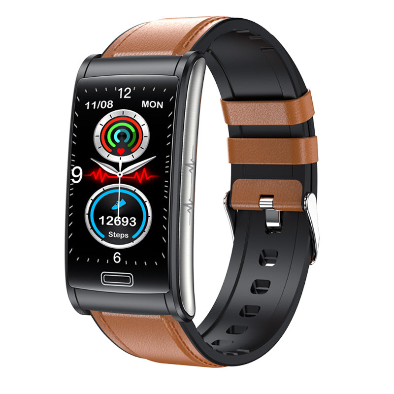 BCBEARSCOME BCE600 3-Kanal-EKG HRV Blutzucker Blutdruck Blutsauerstoff Schlaferkennung HD Bluetooth Smart Armband
