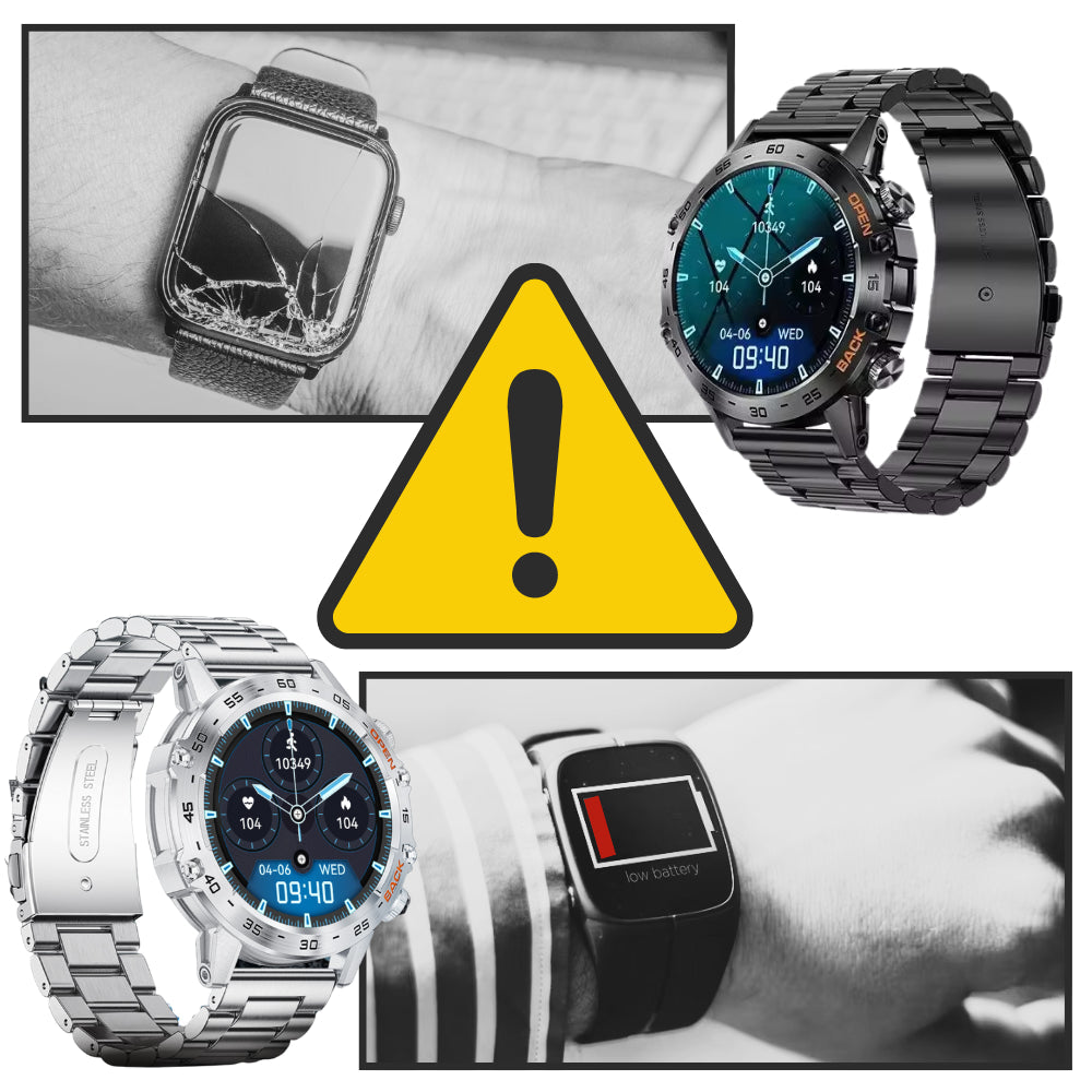 AirForce Health K52 - die unzerstörbare Militär-Smartwatch mit Echtzeit Herzfrequenzmesser, Blutdruck-/Sauerstoff-Tracker