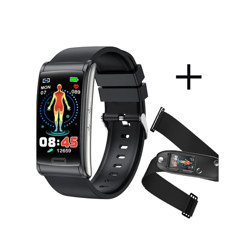 ZLEGANZ Smart Armband 3-Kanal-EKG Blutdruck Blutsauerstoff Blutzucker Schlaferkennung
