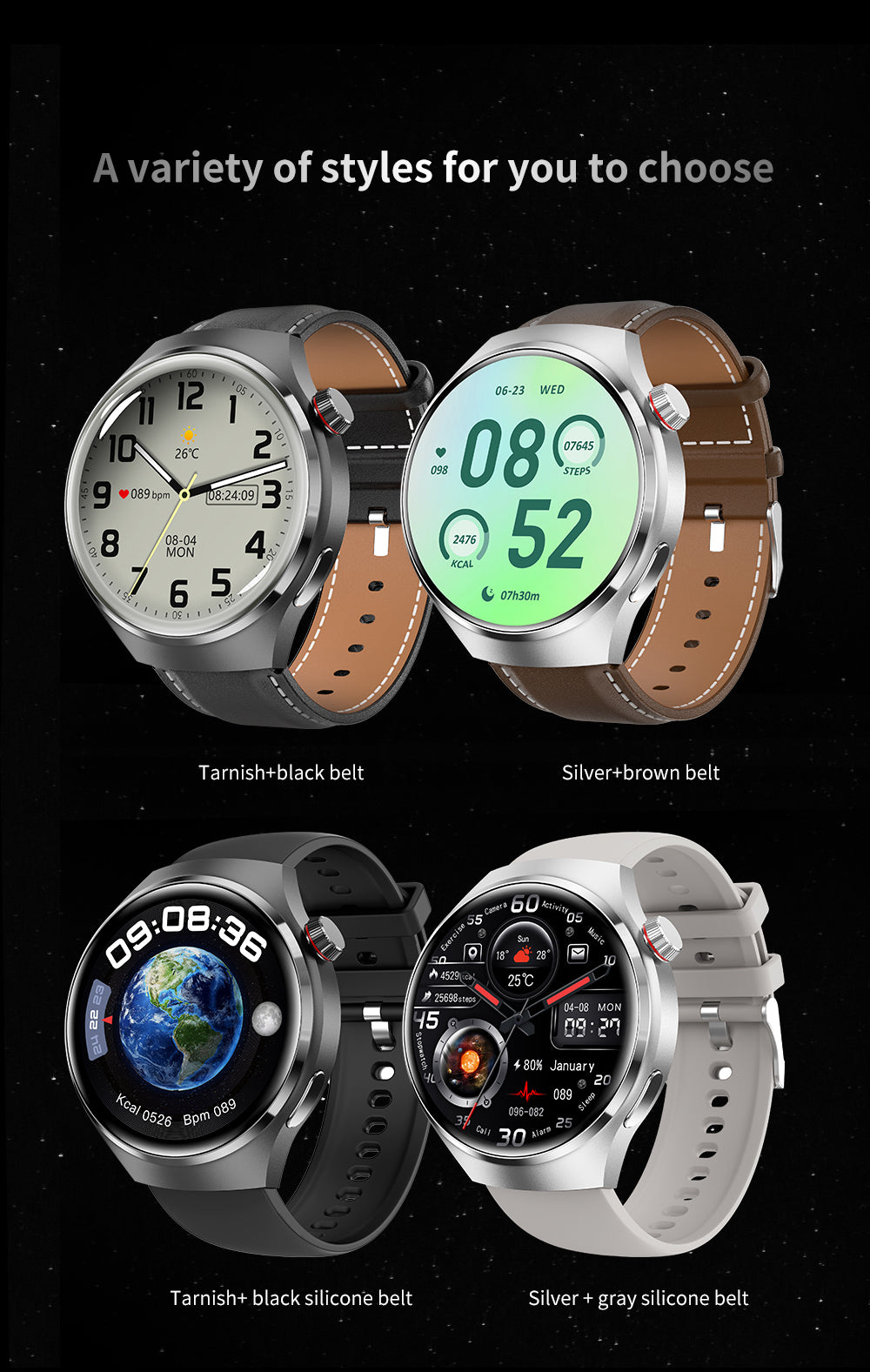 Hochwertiges GT4 Pro Smartwatch Männer: IP68 NFC GPS Tracker, AMOLED 360*360 HD Bildschirm, Herzfrequenz, Bluetooth-Anruf | Limitierte Auflage