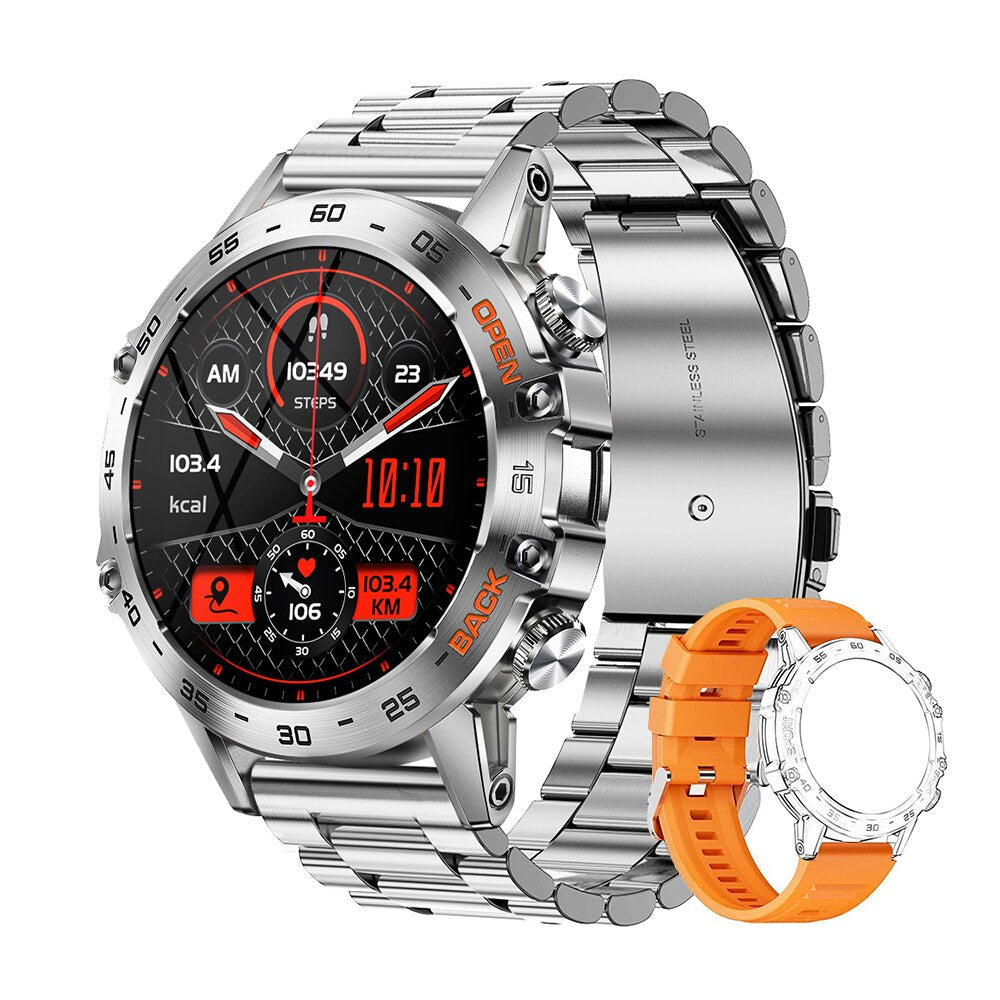 Luxus 1.39" Bluetooth Anruf Smartwatch Männer Sport Fitness Uhren | IP68 Wasserdichte Smartwatch für Xiaomi Android iOS K52 - Smartwatch, Sport, Fitness, wasserdicht