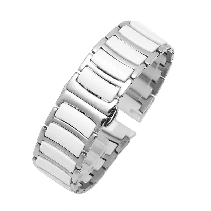 Zleganz Custom Smartwatch-Armband aus Keramik und Stahl, 22 mm 20 mm