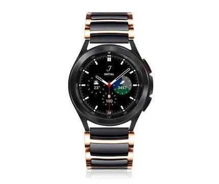 Zleganz Custom Smartwatch-Armband aus Keramik und Stahl, 22 mm 20 mm