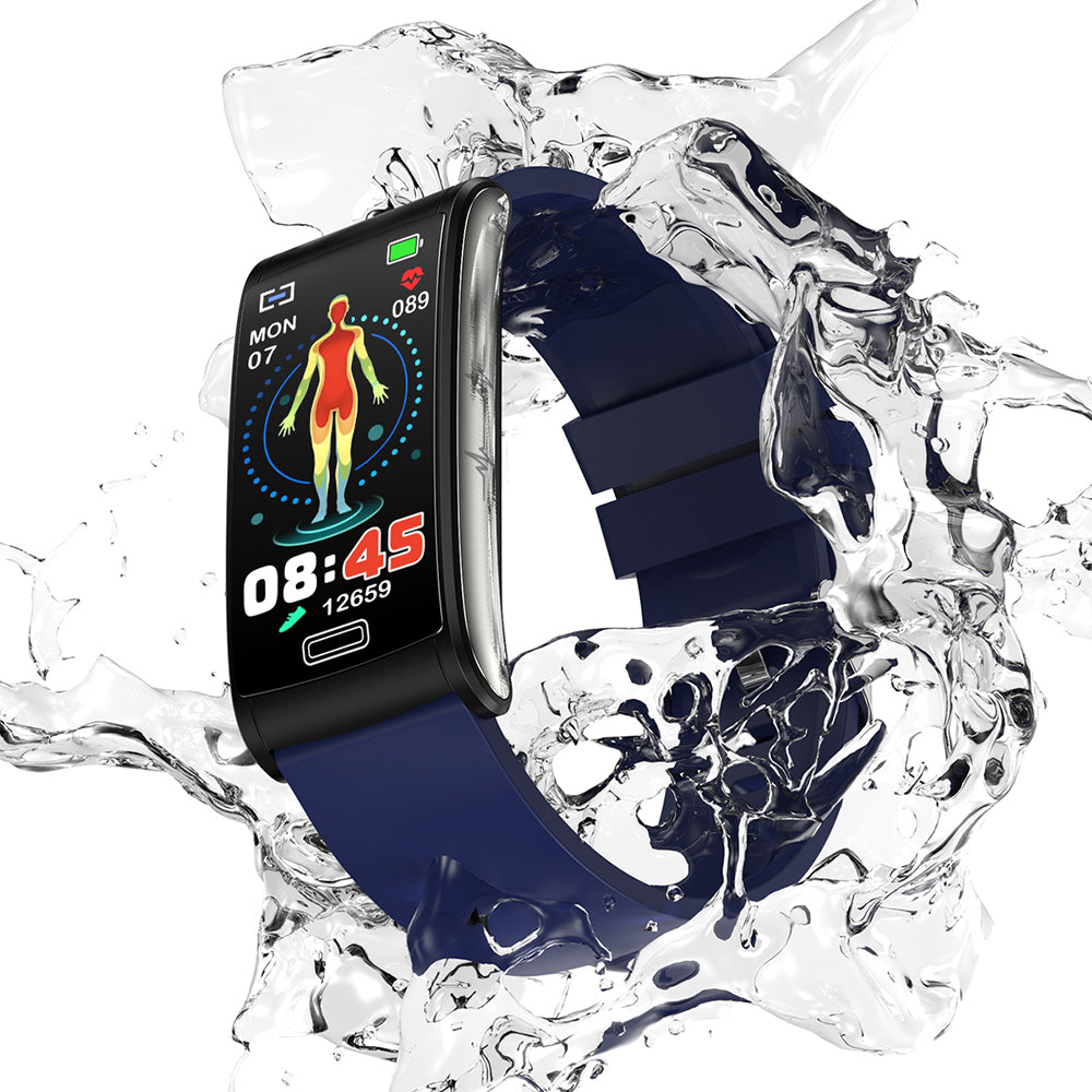 ZLEGANZ Smart Armband 3-Kanal-EKG Blutdruck Blutsauerstoff Blutzucker Schlaferkennung