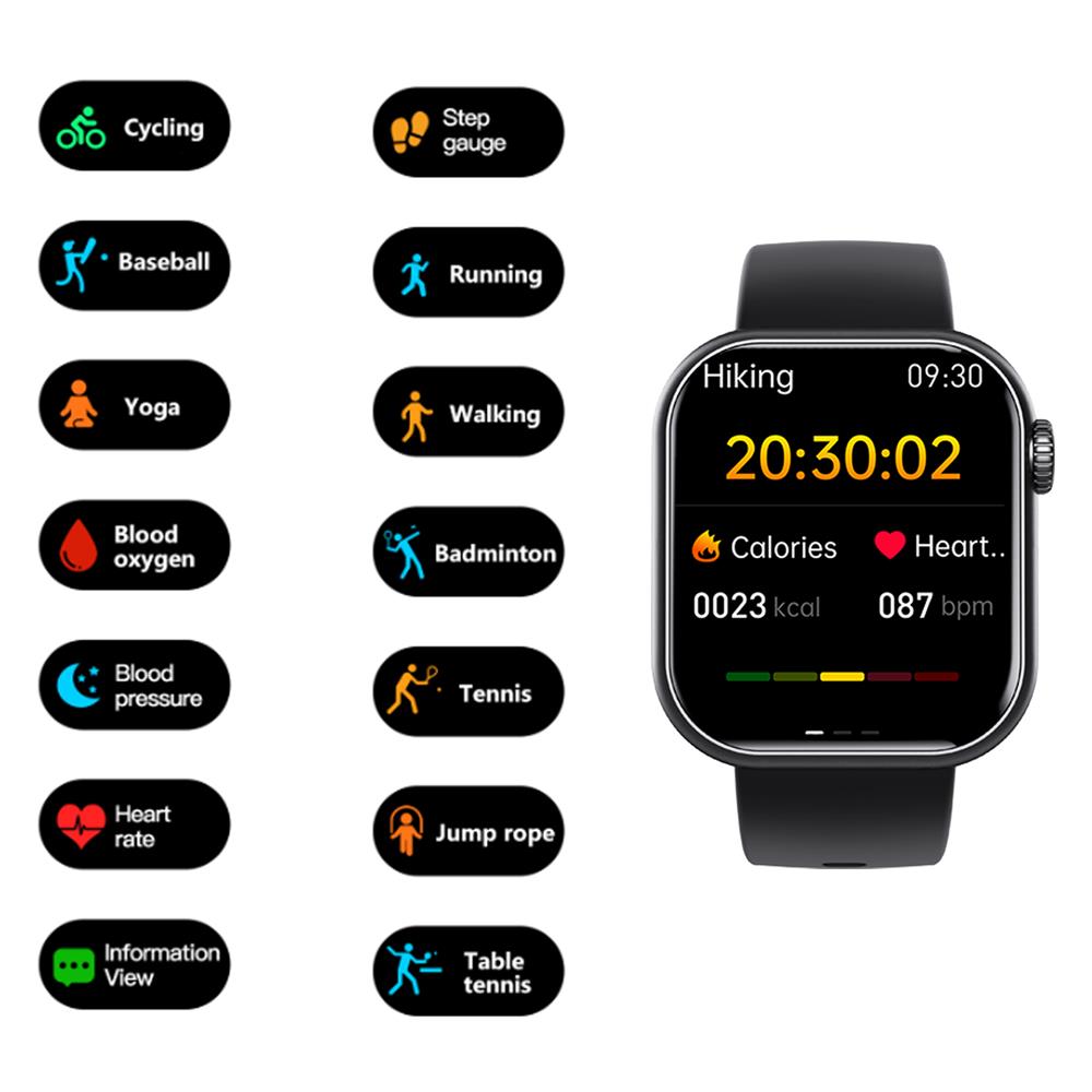 Zleganz 2025 Blutzucker Blutdruck Herzfrequenz Blutsauerstoff Schlafüberwachung Wasserdichte Smartwatch
