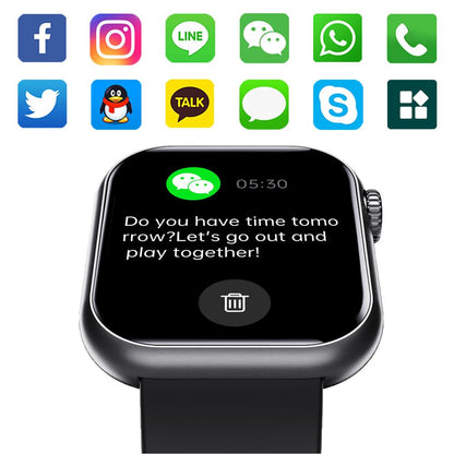 Zleganz 2025 Blutzucker Blutdruck Herzfrequenz Blutsauerstoff Schlafüberwachung Wasserdichte Smartwatch