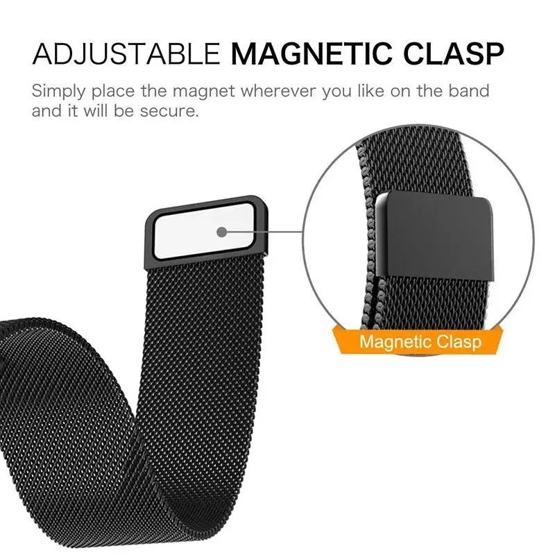 LuxeMesh Milanese Loop Metallarmband für die Garmin Venu Uhr