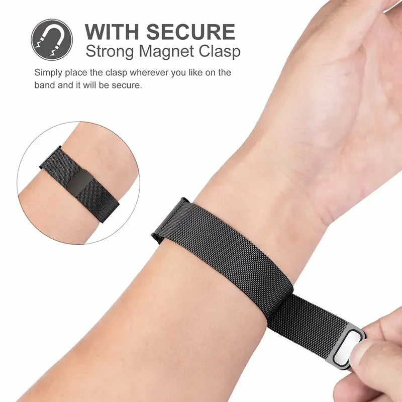 LuxeMesh Milanese Loop Metallarmband für die Garmin Venu Uhr