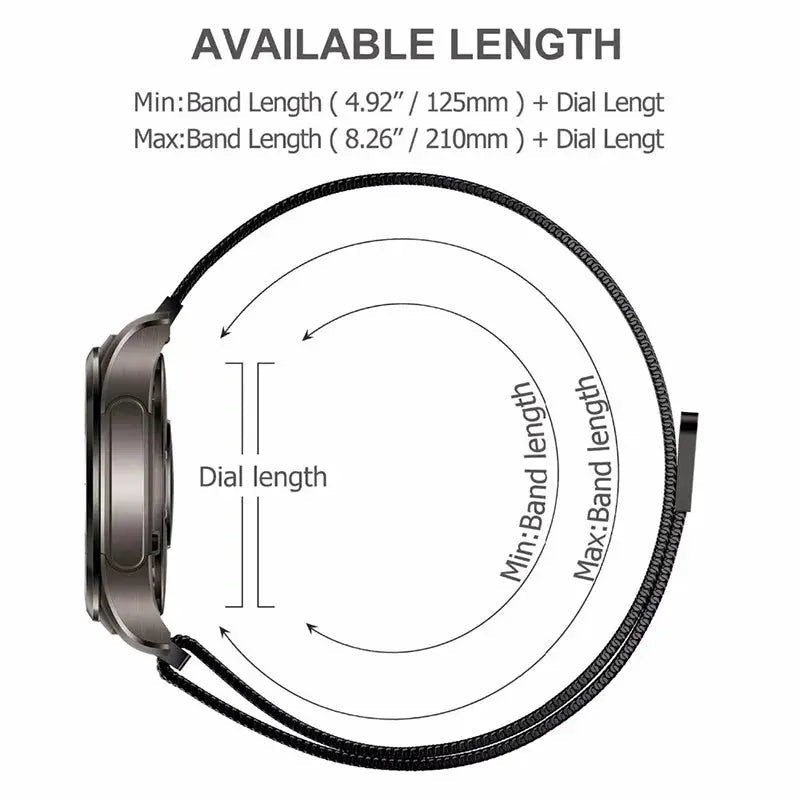 LuxeMesh Milanese Loop Metallarmband für die Garmin Venu Uhr
