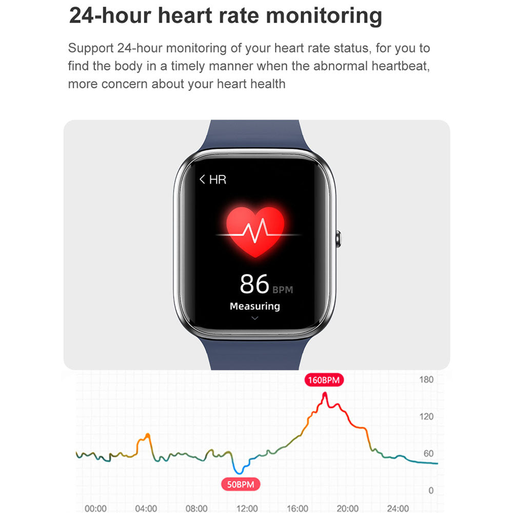 Zleganz Blutdruck Blutsauerstoff Blutzucker Überwachung Bluetooth Sprechen Musik abspielen Gesundheit Wasserdichte Smartwatch