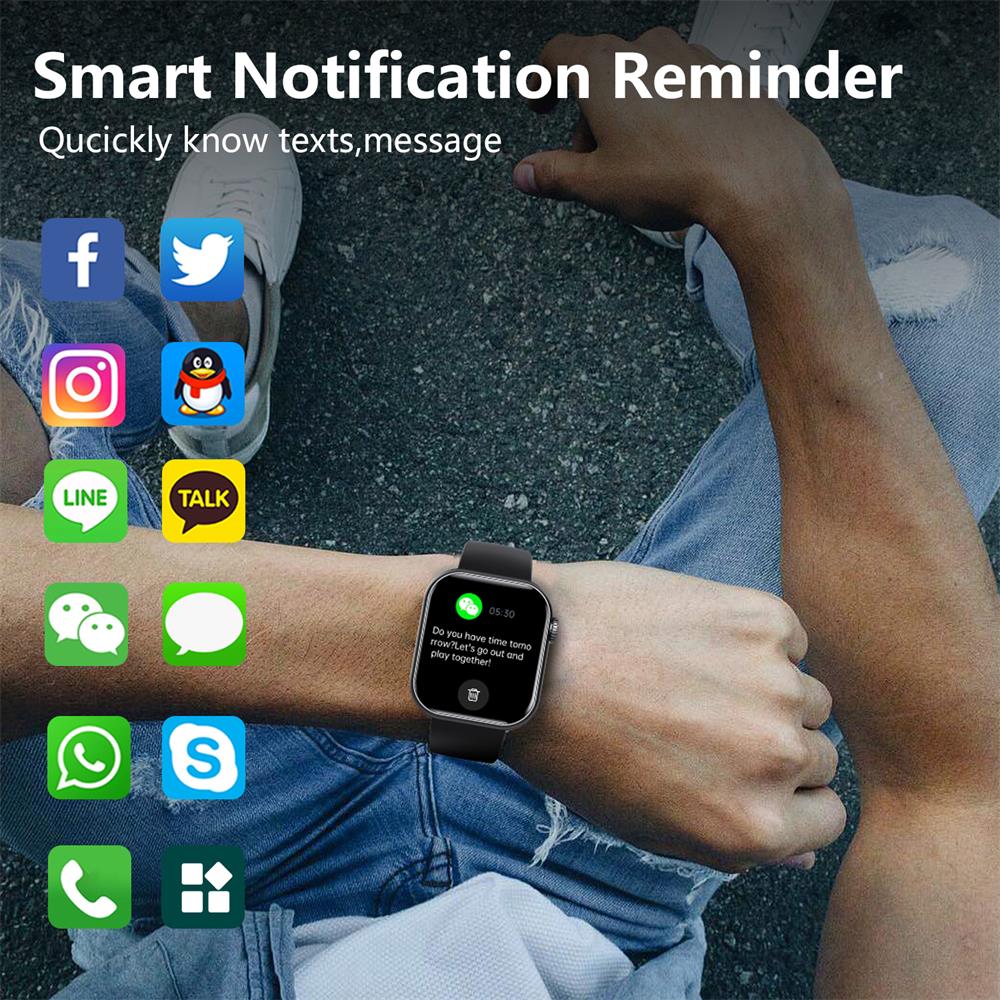 Zleganz 2025 Blutzucker Blutdruck Herzfrequenz Blutsauerstoff Schlafüberwachung Wasserdichte Smartwatch