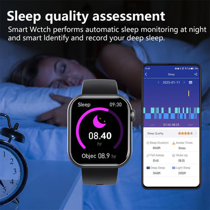 Zleganz 2025 Blutzucker Blutdruck Herzfrequenz Blutsauerstoff Schlafüberwachung Wasserdichte Smartwatch