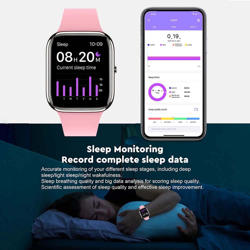Zleganz Blutdruck Blutsauerstoff Blutzucker Überwachung Bluetooth Talk Smartwatch