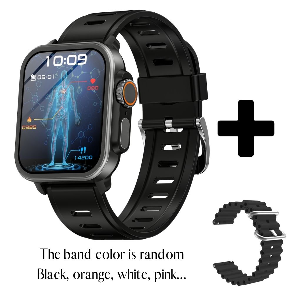 Zleganz 2025 Blutzucker Blutdruck Herzfrequenz Blutsauerstoff Schlafüberwachung Wasserdichte Smartwatch