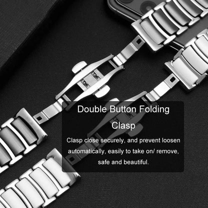 Zleganz Custom Smartwatch-Armband aus Keramik und Stahl, 22 mm 20 mm