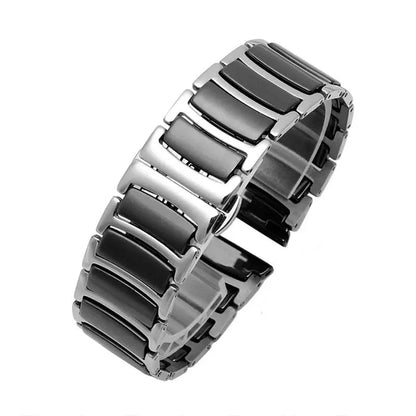 Zleganz Custom Smartwatch-Armband aus Keramik und Stahl, 22 mm 20 mm